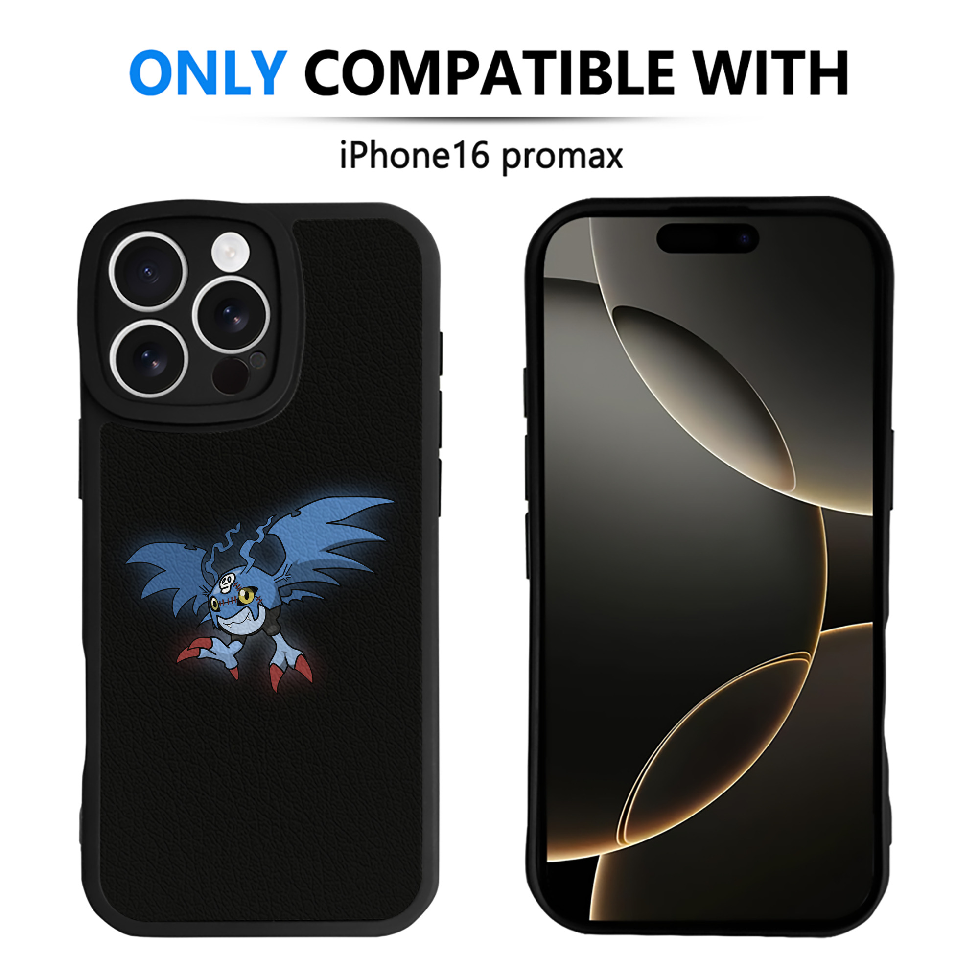 （画像用） Digimon デジタルモンスター/デジモン 【iPhone 16シリーズ対応】シリコンスマホケース（レザー調） 材質：シリコン
